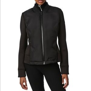 NWT BERNARDO Mix Media Water Resistant Jacket In Black